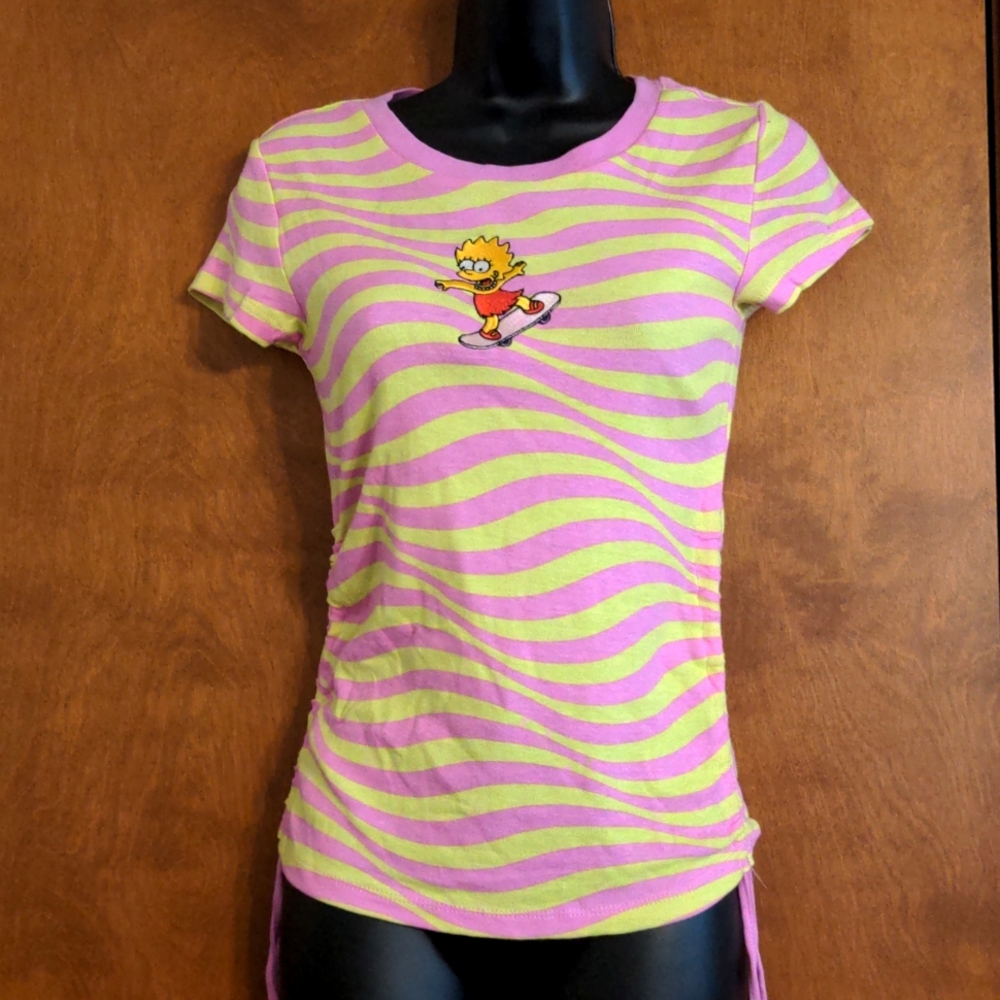 The Simpsons psychedelic retro 90s style fitted tee
